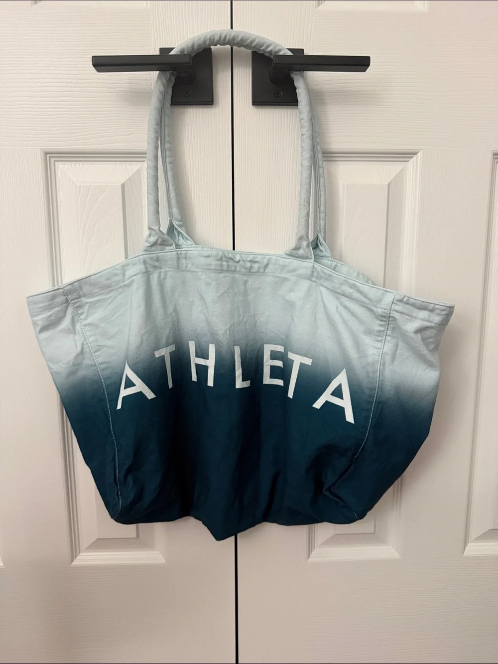 Athleta Blue Ombre Canvas Tote